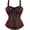 Brown, variant on Steampunk Corset Tops for Women Bustier with Straps Pirate Costume Gothic Ladies Basques Wine Red XL