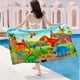 thumbnail image 2 of Toalla de Playa Extragrande con Estampado de Dinosaurios | Terciopelo de Doble Cara de Fibra Fina | Toalla de Baño Suave, Absorbente y de Secado Rápido | Toalla de Piscina Ligera y Plegable para Viaj, 2 of 5