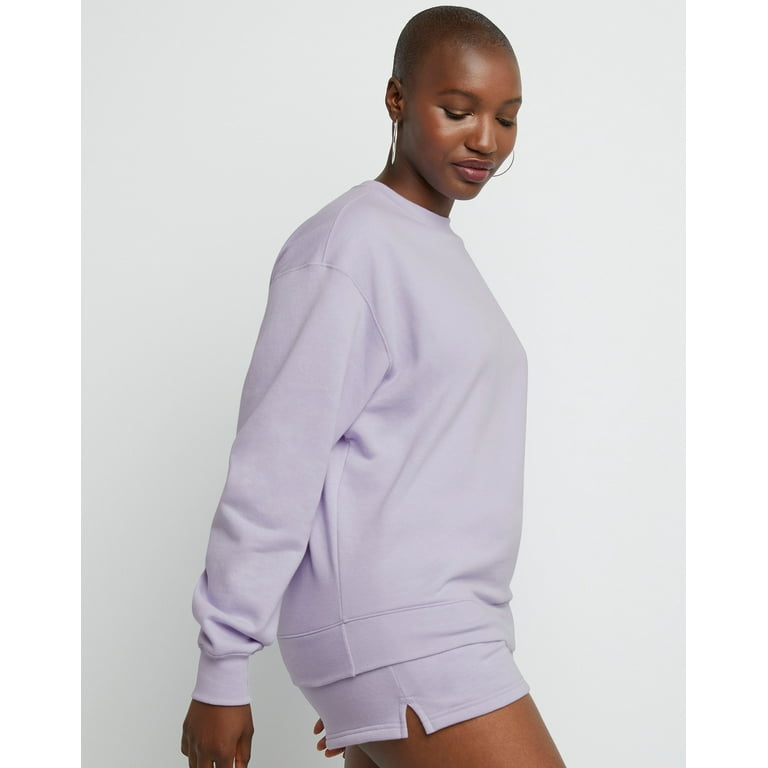 Hanes Originals Women's Fleece Sweatshirt Urban Lilac XS 