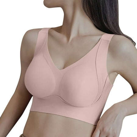 BYHONG Women s One Fab Fit Underwire Bra Demi T Shirt Bra Convertible Bras for Women Womens bras Pink XL