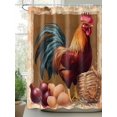 thumbnail image 2 of Shower Curtains Watercolor Rooster Egg Bath Curtain Onion Farmhouse Waterproof Bathroom Shower Curtain Set with Hooks Decoration 72 x 84 Inches, 2 of 7