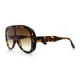 thumbnail image 6 of Bold Oversized Shield Thick Plastic Retro Racer Fashion Sunglasses Tortoise - Brown, 6 of 8