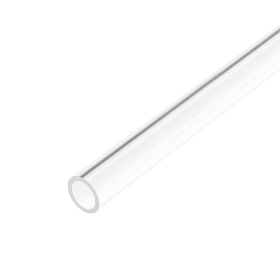 Unique Bargains Round Clear Rigid Acrylic Pipe 9mm(3/8") ID x 12mm(1/2") OD x 0.5m(20")