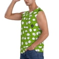 thumbnail image 3 of Lsque Funny Sheep Doing Yoga Print Men's Cotton Blend Sleeveless Muscle Shirts (S-3XL)- Moisture Wicking, Odor Protection, UPF 30+,X-Large, 3 of 8