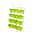 thumbnail image 4 of simhoa Vertical Wall Hanging Planter Window Box with Hooks 4 Tier Plant Holder Plant Pot for Garden Fruits Plants Vegetables Balcony Light Green, 4 of 9