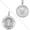 White, variant on Saint Christopher Doubledside NAVY Religious Medal - 2/3 Inch Size of a Dime - Sterling Silver
