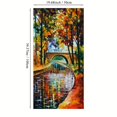 thumbnail image 3 of 1pc, Frameless Modern Wall Decoration Art Pictures, Abstract River In Autumn Night Scenery Oil Painting On Canvas No Frame, 3 of 4