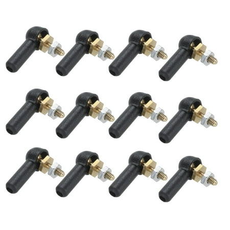 Ball Rods End Head Ball Joint Buckle Steering Connecting Tie for RC Aircraft Model M2 Plastic Black 20Pcs