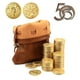 thumbnail image 1 of Juego de monedas de metal Byhoo 50 piezas con bolsa de piel sintética para juegos de mesa, 1 of 7