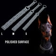 thumbnail image 6 of Dog Choker Collar No Pull Dog Collar Martingale Collar Seamless Die-Casting Three Row Chain Dog Collar for Dogs Training Walking (Silver,S(45cm x 2.0mm)3 row), 6 of 7