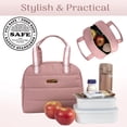 thumbnail image 3 of Jessica Simpson Women's Insulated Reusable Cooler Lunch Bag Tote for Work, Travel, Commute, Recreation, Beach and Picnic in Coral Pink, 3 of 8