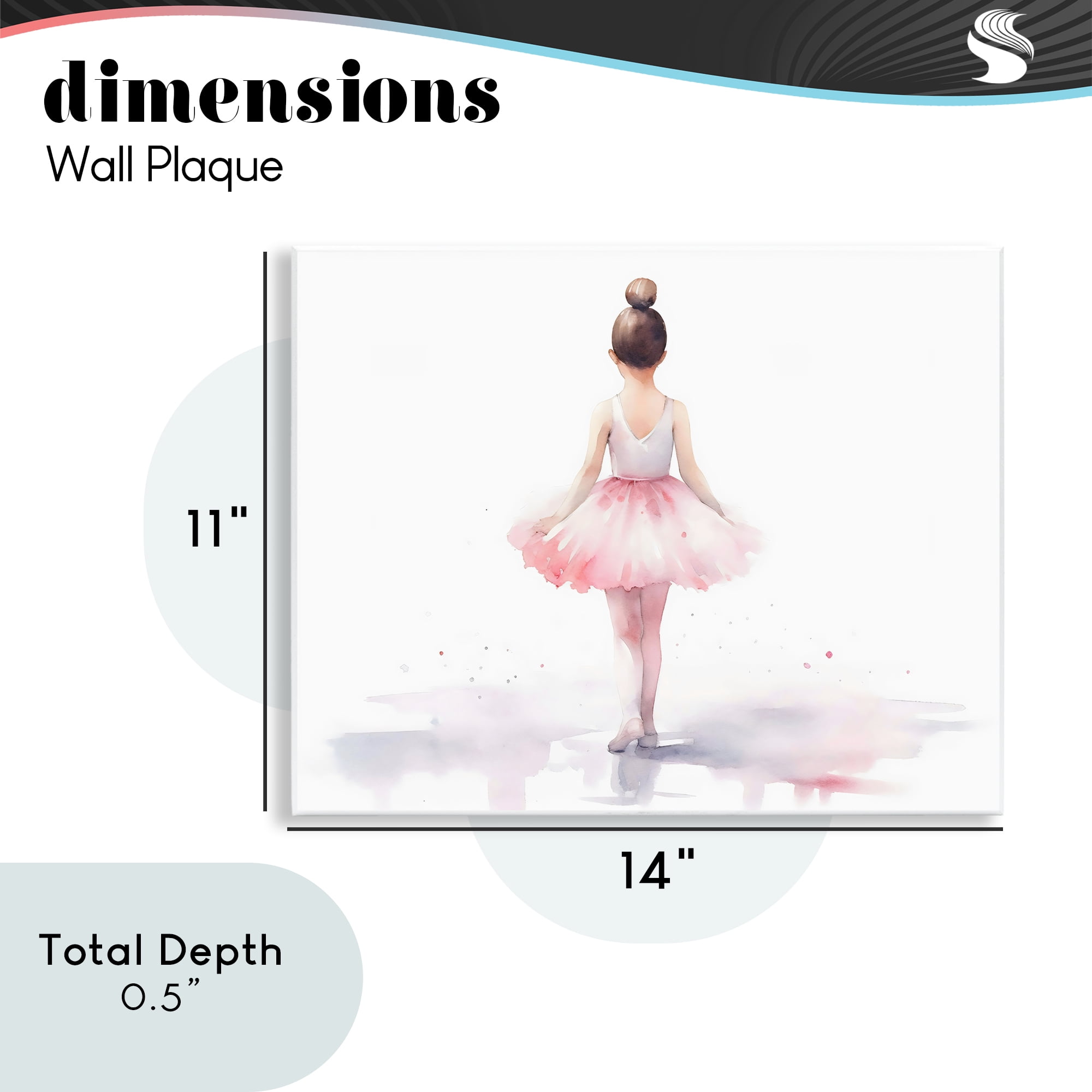 Stupell Industries Ballerina Facing Away Wall Plaque Art, design by Creative Studio