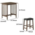 thumbnail image 4 of Contemporary Style 3 Piece Counter Height Set, Brown, 4 of 4