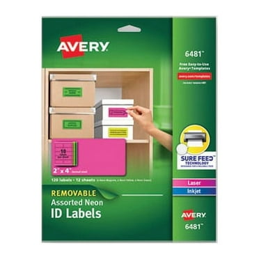Avery Printable Bag Toppers with Bags, Permanent Adhesive, 1-3/4" x 5 ...