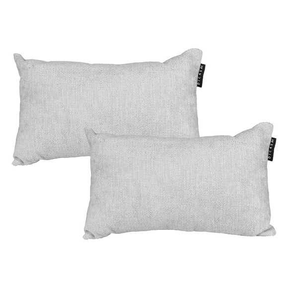 Cojin Riñonera Decorativa Rectangular Set de 2 Bond Plata