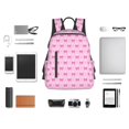 thumbnail image 4 of Disketp Pink bows Mochila Ligera e Impermeable, Mochila de Día Resistente para Viajes, Senderismo y Uso Diario para Hombre y Mujer, 4 of 7