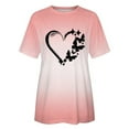 thumbnail image 5 of Baqcunre Valentine'S Day Shirts For Women Fashion Shorts Sleeve T Shirt Top Casual Print T Shirt Top(Multi-color S-XXL),Womens Tops Graphic Tees For Women Shirts For Women Womens Tops, 5 of 6