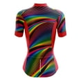 thumbnail image 2 of Maillot de Cyclisme pour Femme à Rayures Néon - TG, 2 of 3