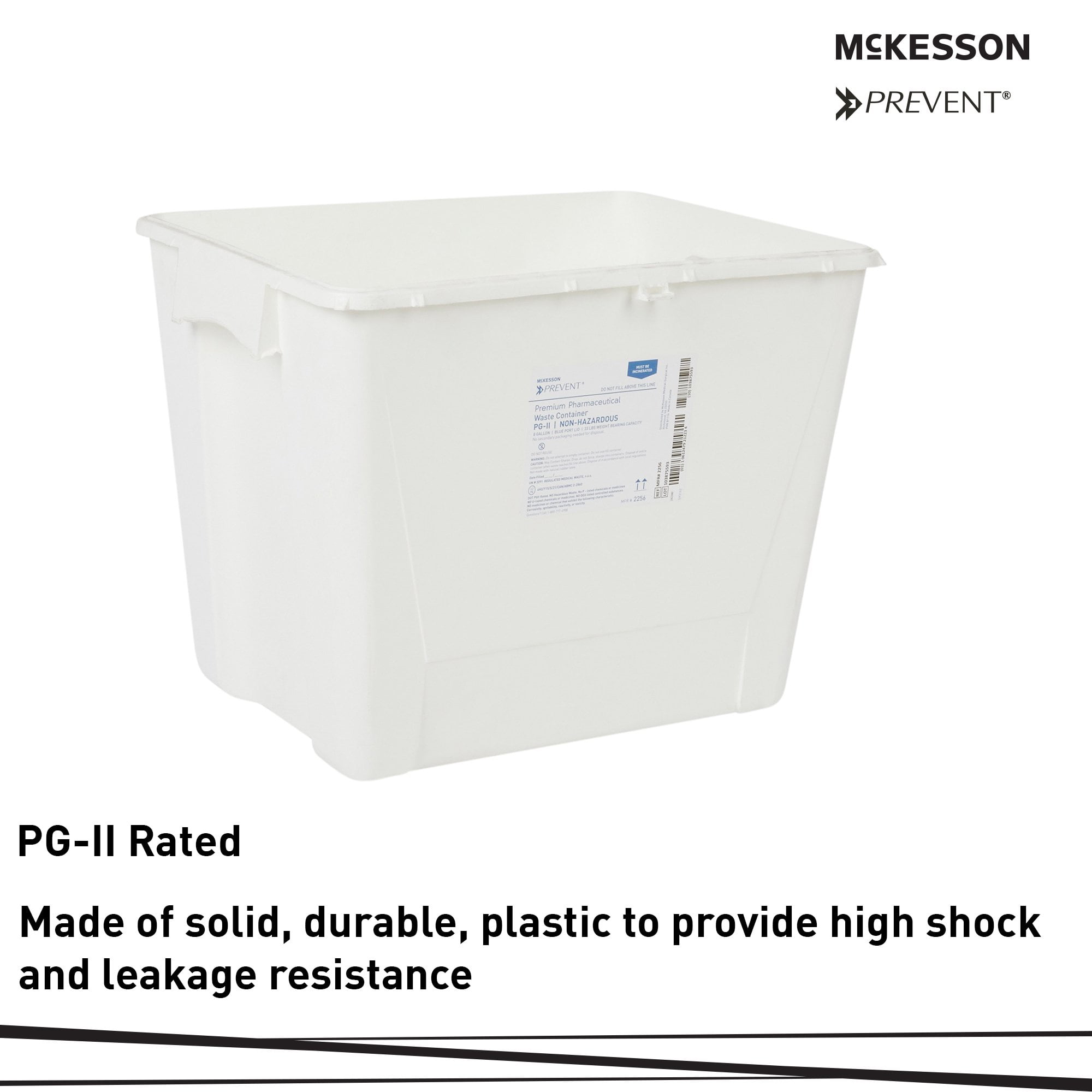 McKesson Prevent Pharmaceutical Waste Container 8 gal. Vertical Entry