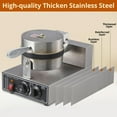 thumbnail image 4 of Waffle Maker Commercial Waffle Maker Machine 110V 1300W Non-stick Waffle Iron Maker Stainless Steel Round Commercial Waffle Maker for Restaurant, 4 of 7