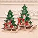 thumbnail image 3 of Adornos navideños Navidad madera pintada creativa ensamblada DIY trineo coche adornos rompecabezas regalos Xemadio FLD-3726, 3 of 8