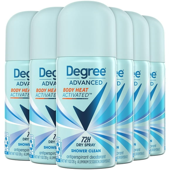 Desodorante antitranspirante Degree Women Travel, 72 horas, 30 ml, paquete de 6