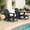 Classic Black, variant on Folding Adirondack Chair, All-Weather HDPE Patio Chair with Cup Holders, Navy