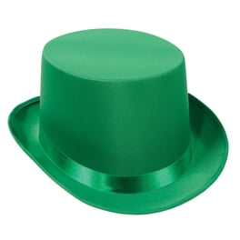 Beistle Satin Sleek Green Derby Hat - Foam Core Leprechaun Hat For St. Patrick's Day, Circumference 23 Inches