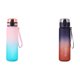 thumbnail image 1 of Botella de agua helada con asa de 750 ml, botella deportiva con gradiente para gimnasio (rosa)., 1 of 9