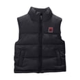 thumbnail image 4 of Boys Quilted Vest Outwear Full Zip Casual Fashion Warm Winter Sleeveless Jacket Black 4-14, 4 of 7