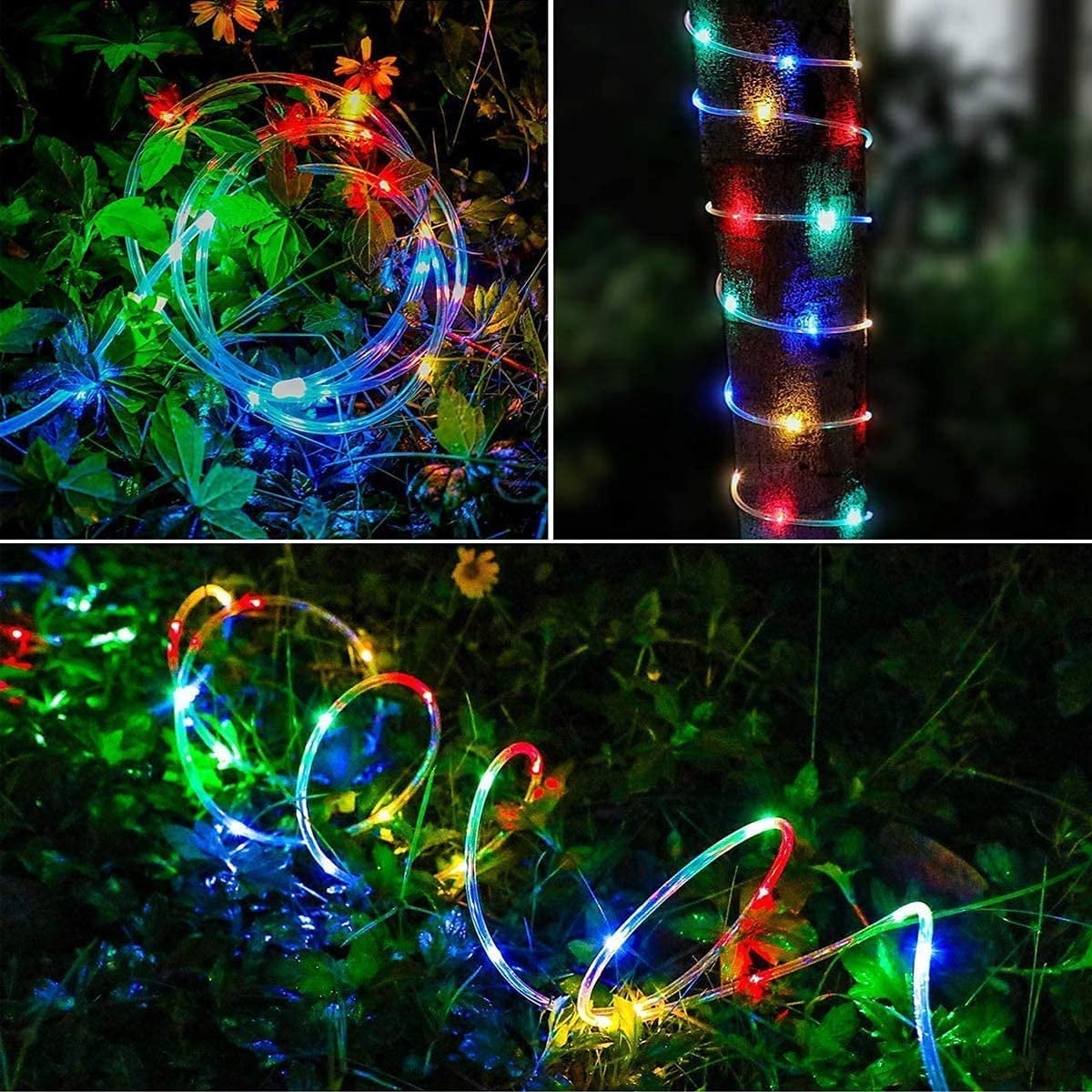 Solar Rope Lights,72 Ft 200 LED Solar Rope Lights Outdoor Waterproof, 8 Modes Solar String Lights for Patio Pool Garden Wedding Fence Walkway Christmas Decor (Multicolor)