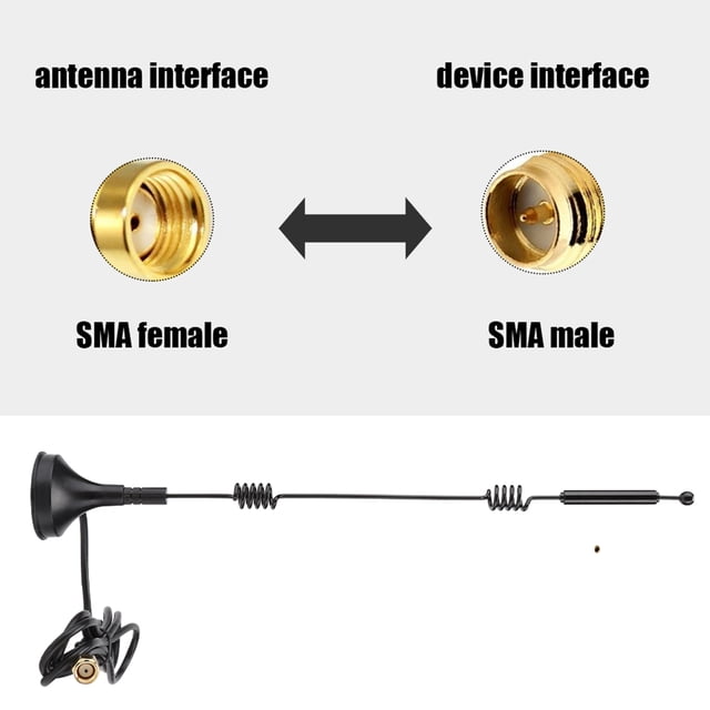 Omnidirectional 12DBi High Gain SMA Router Antenna, Dual Band WiFi, Double , Clear Dead Spots, Compatible With WiFi Router, Repeater, , FPV Headset