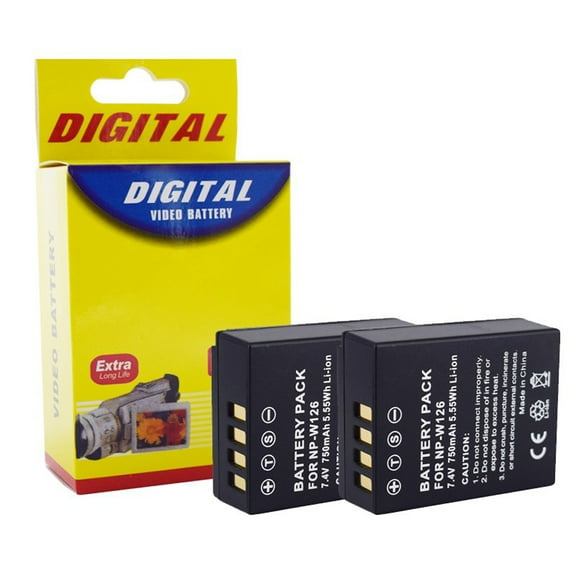 Digital Camera Battery 2 Pack NP-W126 W126S Camera Bttery for Fujifilm X-T20 XT20 X100F X-H1 XH1 X-A5 XA5 X-A20 XA20 X-E3 XE3 X-T3 X-T30