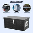 thumbnail image 2 of Yiwa Boîte à Outils en Aluminium pour Camionnette Lit RV Boîte à Outils Lit de Camion Boîtes à Outils Robustes Étanches Organisateur de Rangement avec Poignée et Verrou, 2 of 3