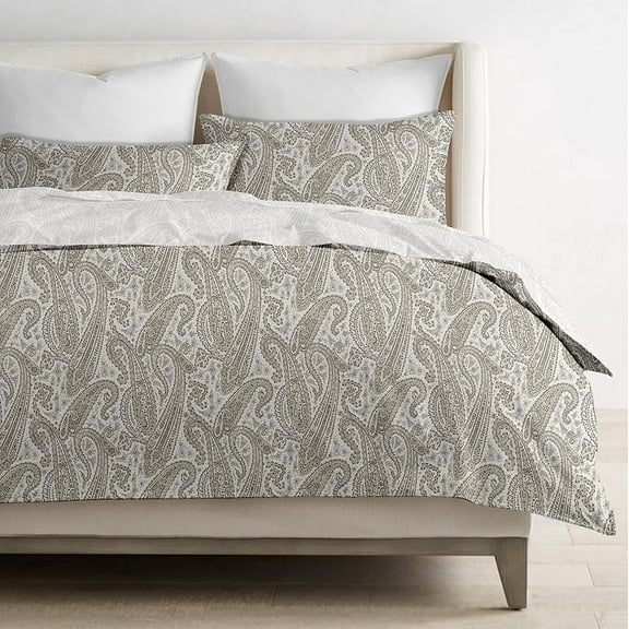 Delara Organic Cotton Duvet Sets 300 Thread Count, 3 Piece Duvet Cover with 2 Shams, Queen