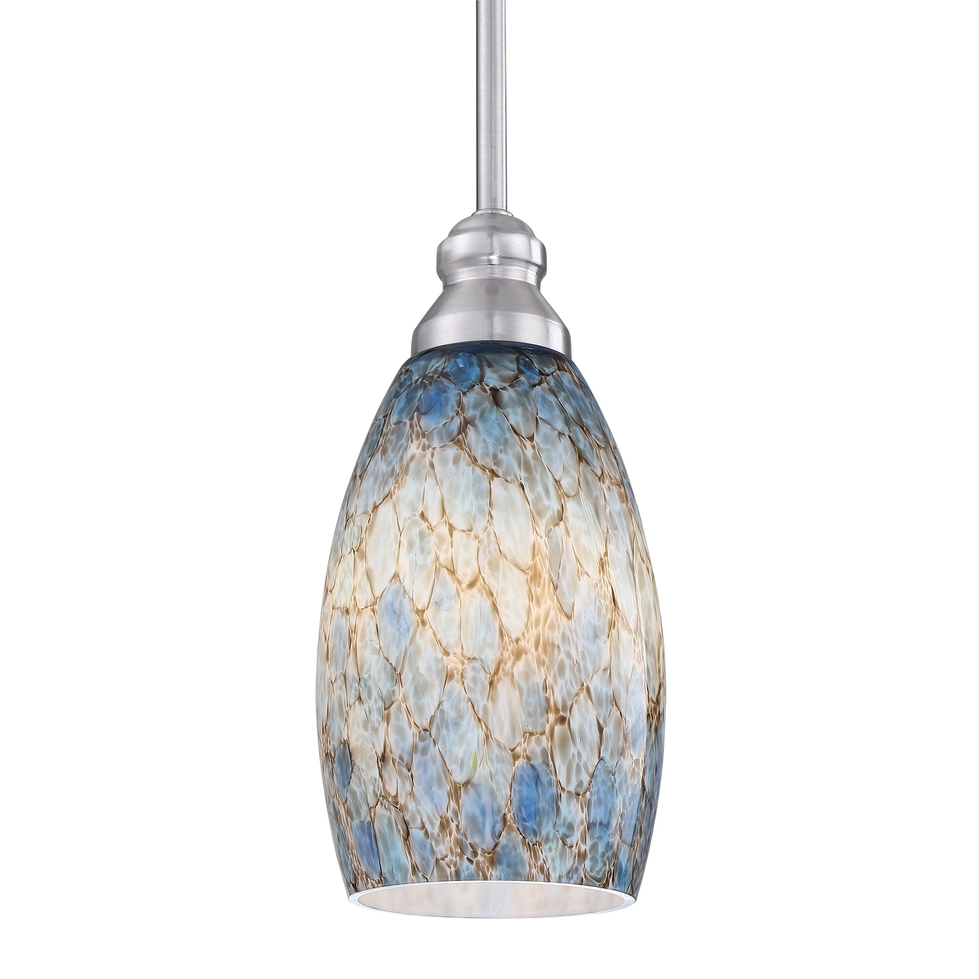 小物 Cha-A 7.64 in. Stone Blue Art Glass Glass Globe Pendant Shade for