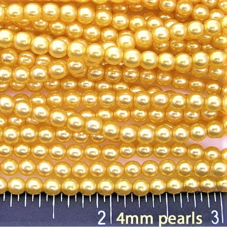 Natural 4mm Amethyst Round Bead - UnCommon Artistry Glass Pearl Beads 200pcs 4mm - Gold