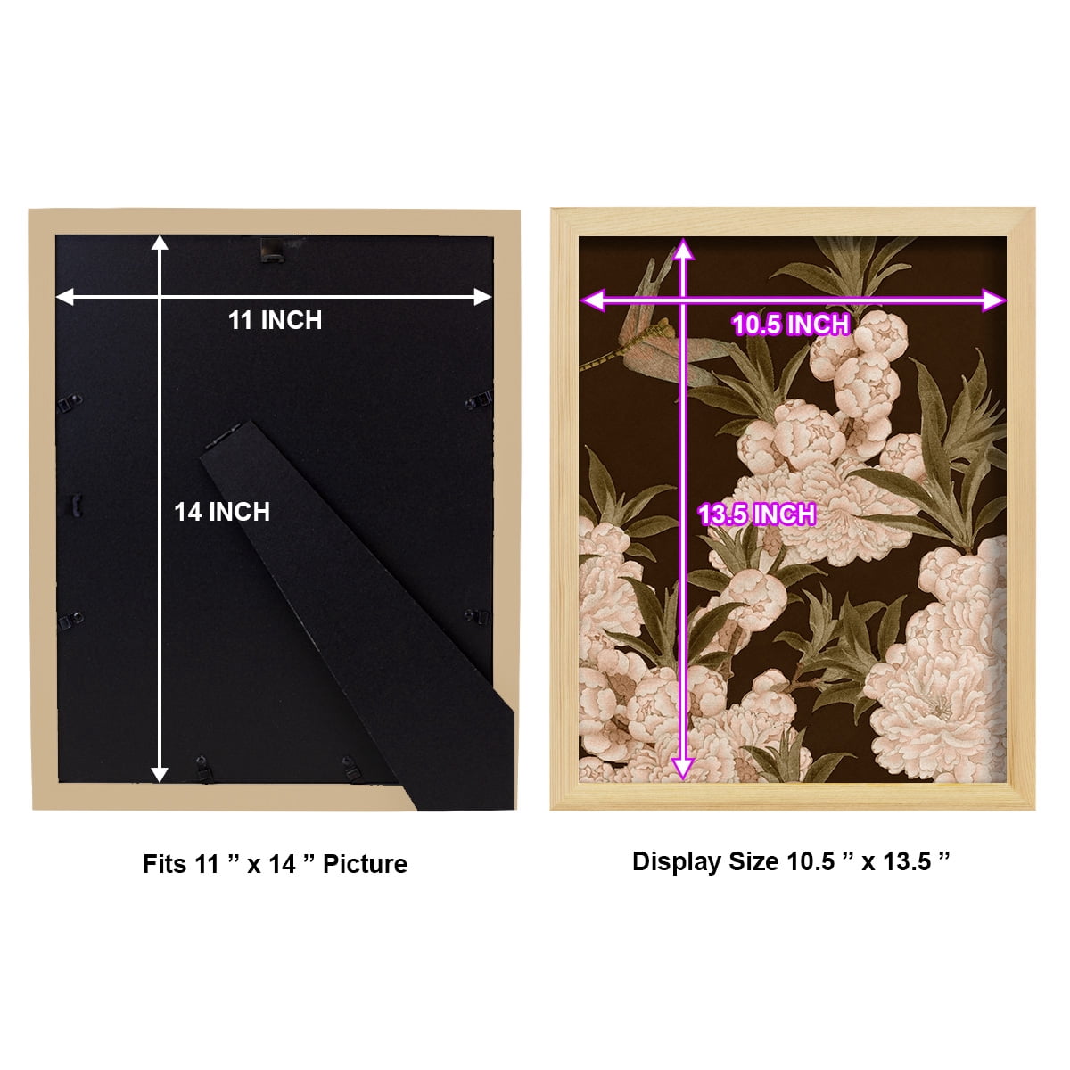 Asian Brocade III - Framed Print w/glass - Natural Wood