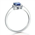 thumbnail image 3 of Sapphire with Diamond Engagement Ring on 10k White Gold, 3 of 4