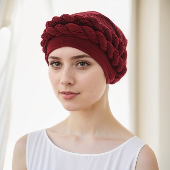 African Head Wraps for Black Women Braid African Turban Cap Twisted Headscarf Turbans Cover Wrap Hat