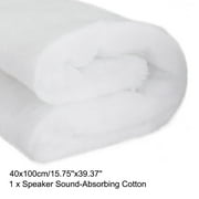 Uxcell Rectangle Speaker Sound-Absorbing Cotton Polyester Fiber Interior Insulation DIY HIFI Replacement White 40 x 100cm