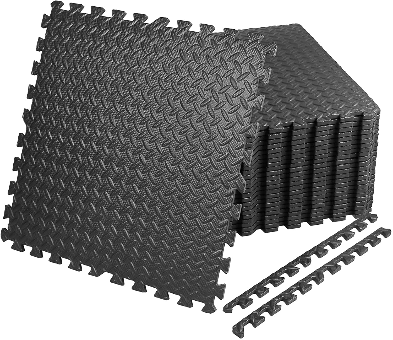 TDCHINGES Foam Flooring Tiles 24x24 inch x 3/4 Thickness , Gym Floor Mats Interlocking, 24 Pack