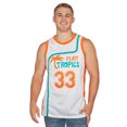 thumbnail image 2 of Flint Tropics Basketball Jersey #33 Adult Halloween Deluxe Costume (X-Large), 2 of 4