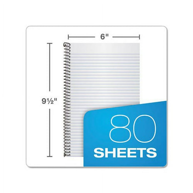 Second Nature Single Subject Wirebound Notebooks, Medium/College Rule, Light Blue Cover, (80) 9.5 x 6 Sheets Second Nature Single Subject Wirebound Notebooks, Medium/College Rule, Light Blue Cover, (80) 9.5 x 6 Sheets