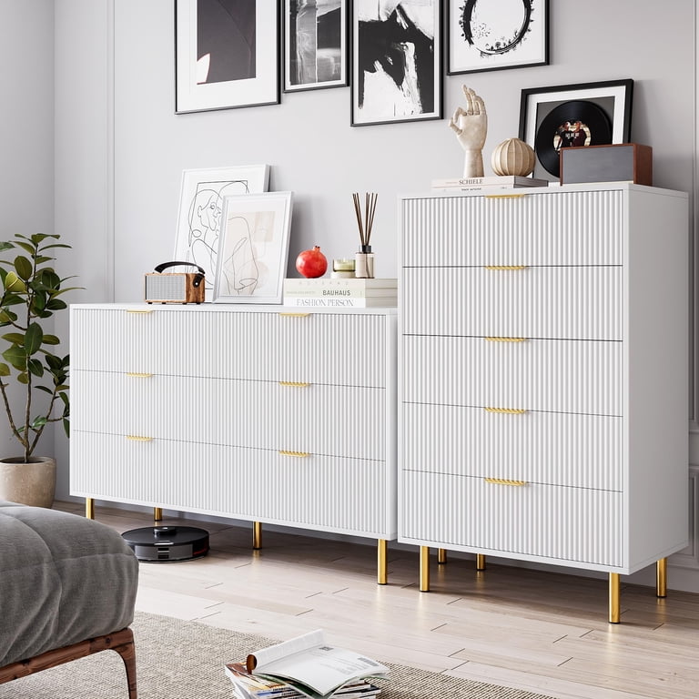 white and gold dresser walmart Kendanport Brown/White Dresser