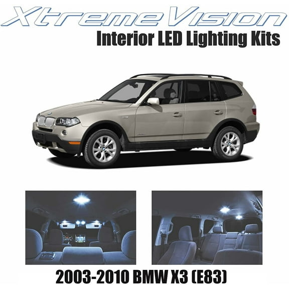 XtremeVision Interior LED for BMW X3 E83 2003-2010 13 Pieces Cool White Interior LED Kit   Installation Tool