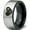 Black Grey Flat Tungsten, variant on Tungsten Gaming Gamer Video Game Love Heart Emoji Band Ring 8mm Men Women Comfort Fit Black Step Bevel Edge Brushed Gray Polished