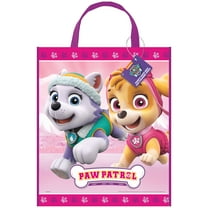 Large Plastic Girl PAW Patrol Favor Bag, 13" x 11"