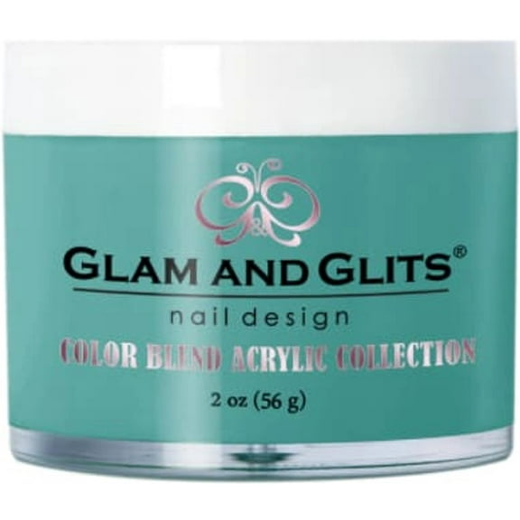 Glam and Glits Color Blend Nail Powder BL3112 Teal I'm Blue 2oz