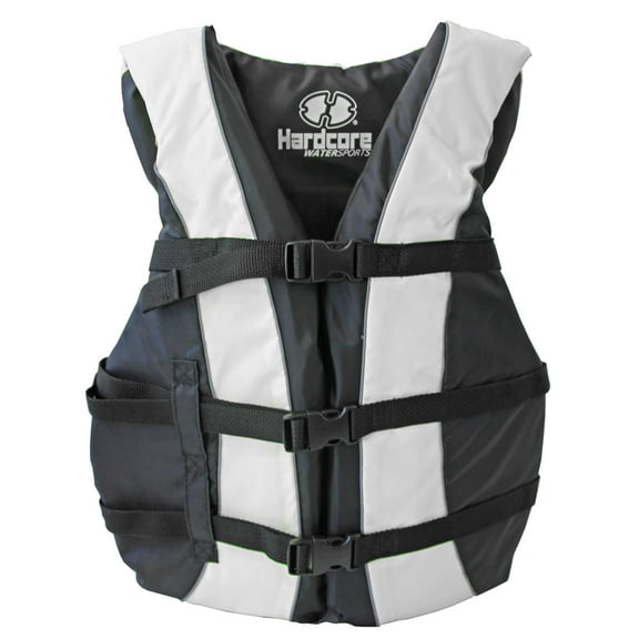 Hardcore Water Sports Hardcore life jacket paddle vest for adults; Coast Guard approved Type III PFD life vest flotation device; Jet ski, wakeboard, hardshell kayak life jacket; Ideal extra life jacke